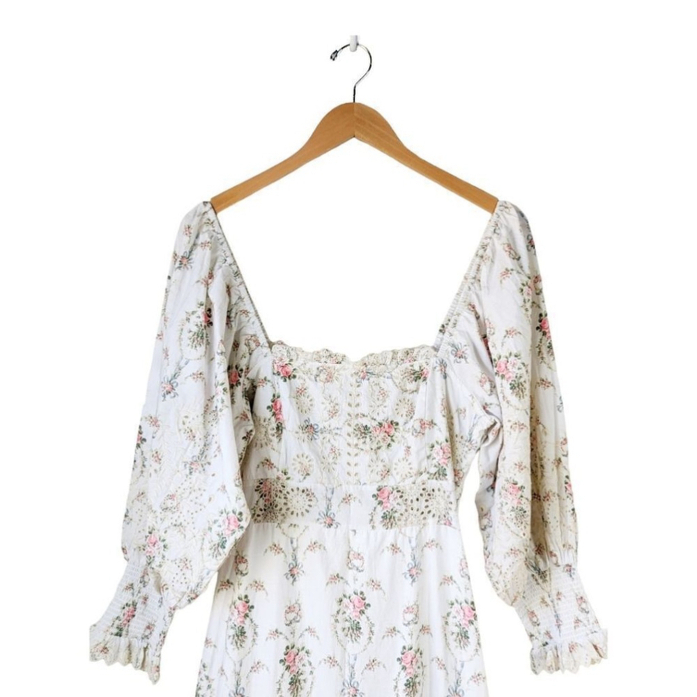 Loveshackfancy Cottage Floral Toulon Eyelet Dress NWT Sz 6 in Vanilla Ki… - Picture 9 of 16